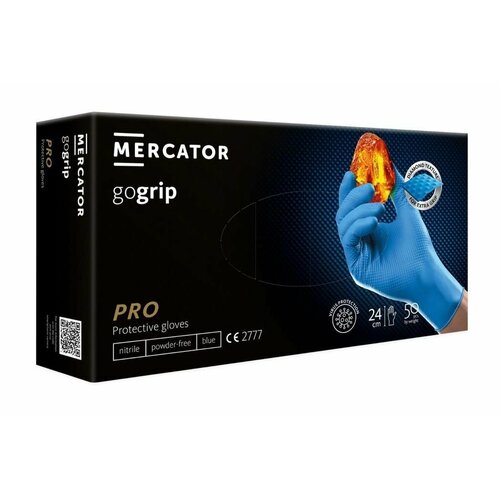 Перчатки особо прочные нитриловые размер XL Mercator GoGrip, 25 пар