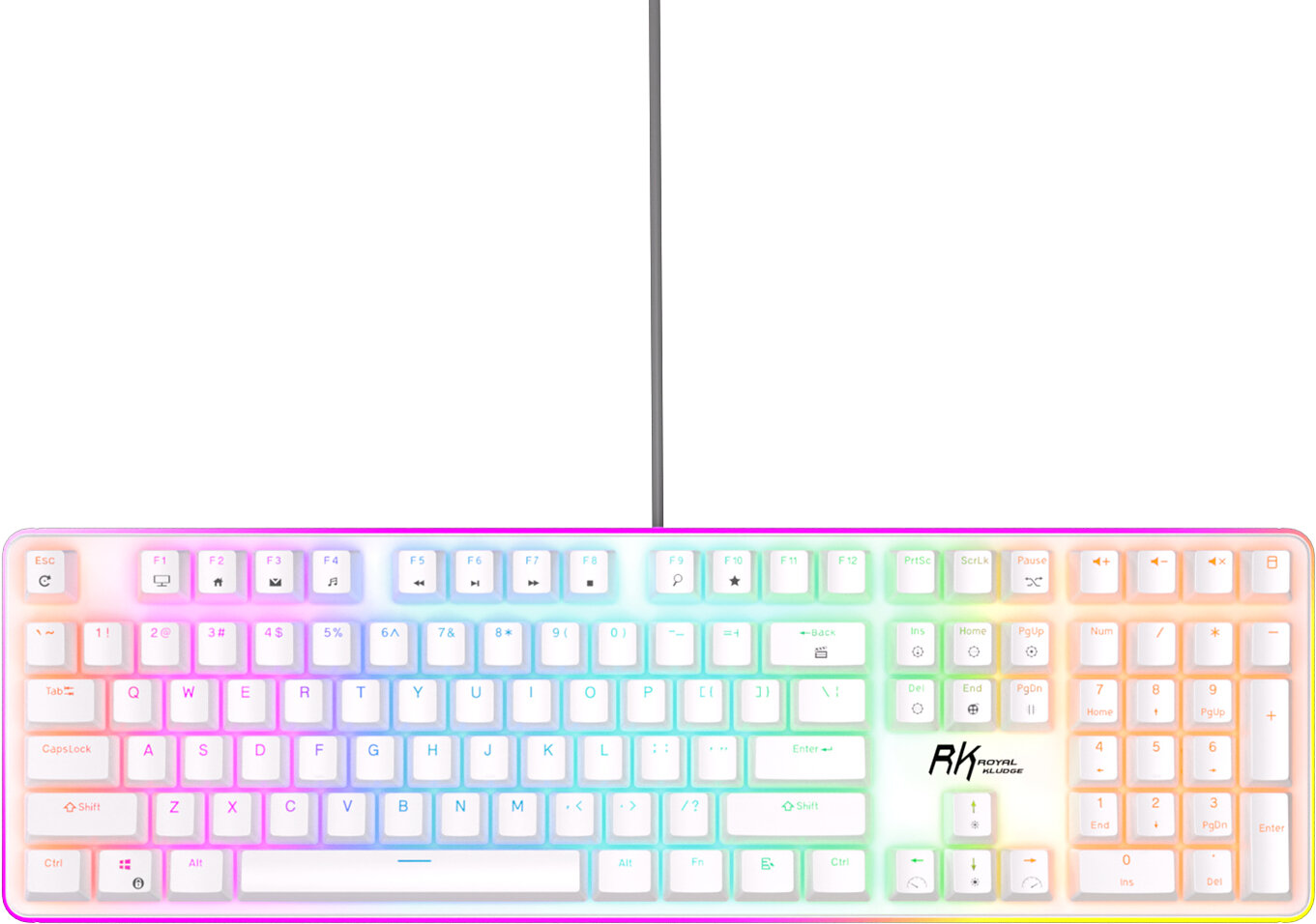 Royal Kludge Клавиатура Royal Kludge RK918 White (USB, RGB, Brown switch)