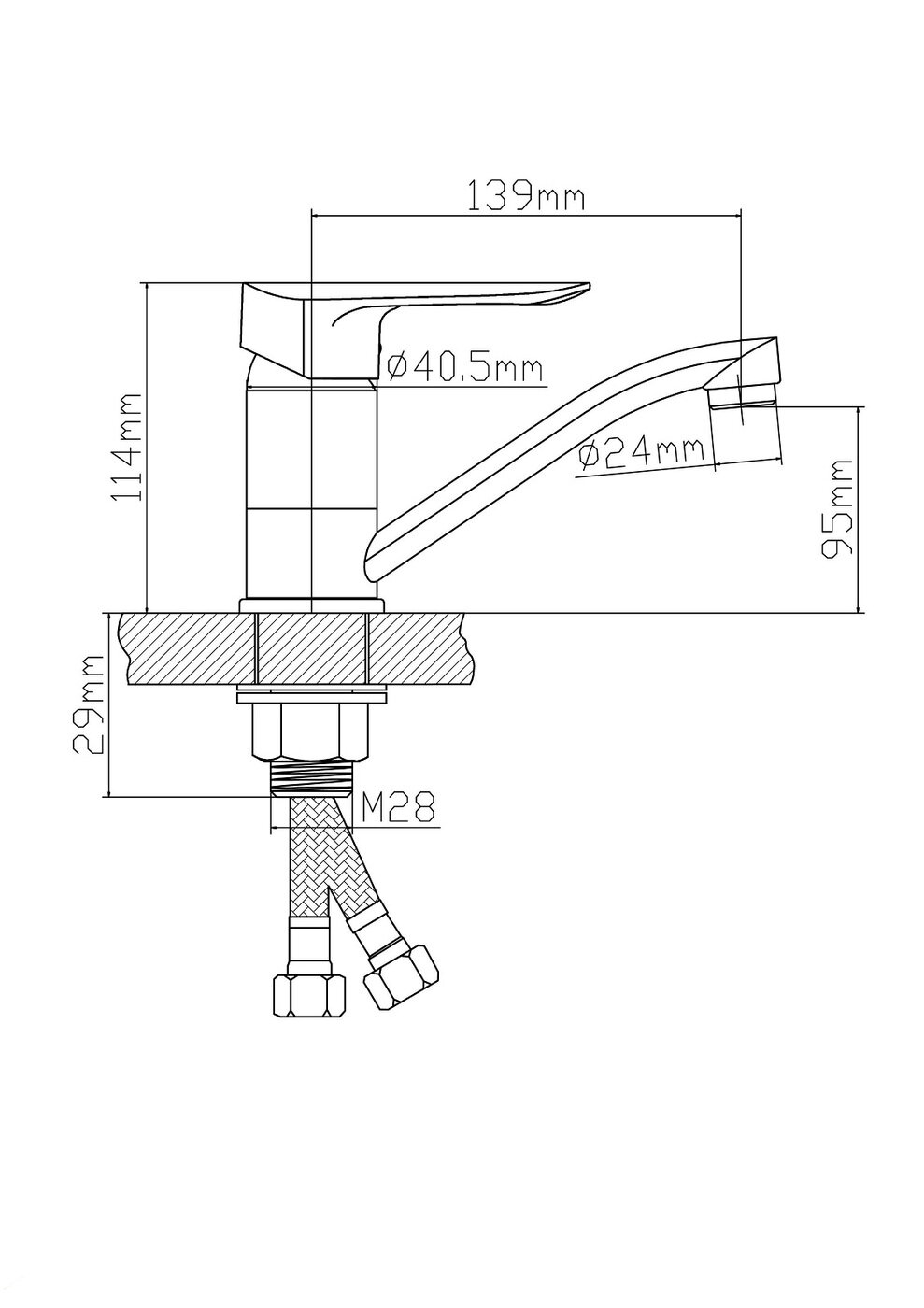 Смеситель для кухни BOOU B8274 -14A - фото №7