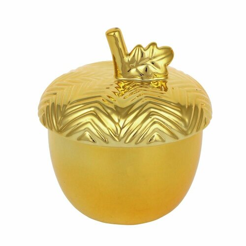 Подставка для мелочей декоративная керамическая золотого цвета 11х13 см 609₽