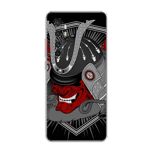 Силиконовый чехол на Xiaomi Mi Note 10 Lite / Сяоми Ми Нот 10 Лайт Красная маска самурая