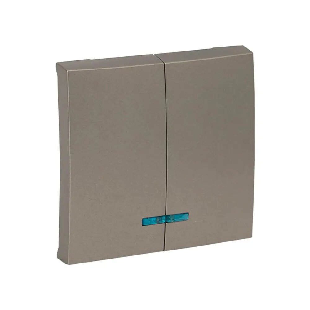 ESV10-L-123-40 EKF PROxima Валенсия лицевая панель выключателя 2-кл. с индикатором 10А кашемир - фото №5