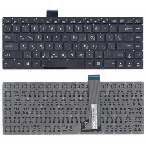 клавиатура для ноутбука asus vivobook s451la черная без рамки плоский enter Клавиатура для Asus VivoBook S451LA черная без рамки, плоский Enter