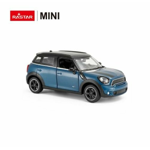 Машина Rastar Mini Cooper S Countryman R60, металлическая, масштаб 1:24, синяя, двери и капот открываются
