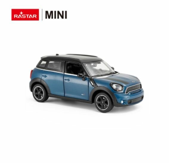 Машина Rastar "Mini Cooper S Countryman R60" металлическая масштаб 1:24 синяя двери и капот открываются