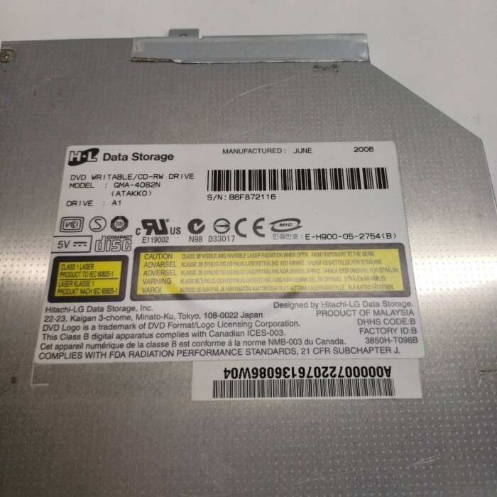 Оптический привод Samsung IDE DVD-RW Model: GMA-4082N