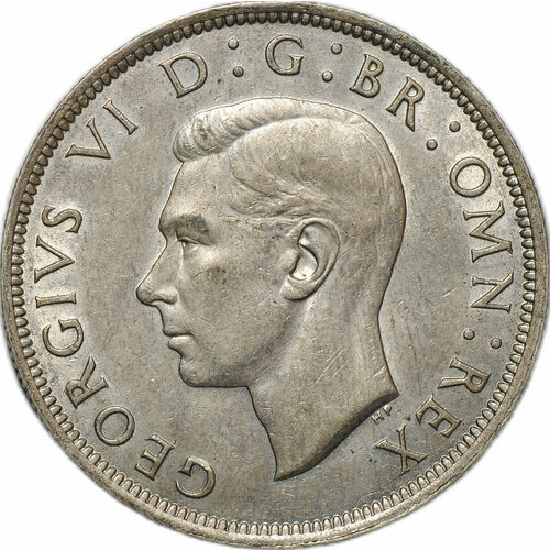 Монета 1/2 кроны 1942 Великобритания серия марок бирмы 1937г король георг vi