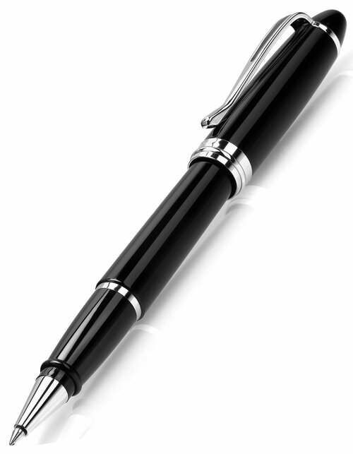 Ручка-роллер AURORA Ipsilon Deluxe Black Barrel Chrome Plated (AU B72-C)