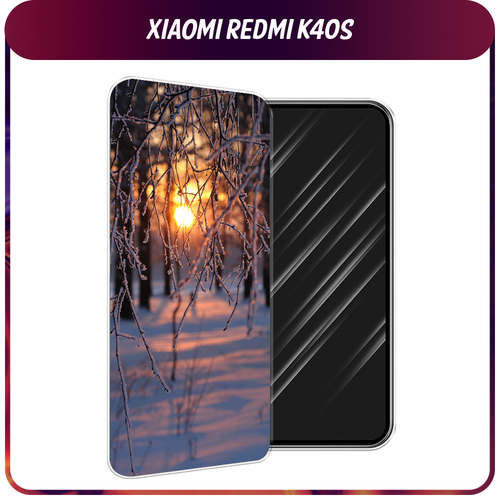 Силиконовый чехол на Xiaomi Poco F4/Redmi K40S / Сяоми Редми K40S Зима 7 силиконовый чехол на xiaomi poco f4 redmi k40s сяоми редми k40s радужный кружевной узор прозрачный