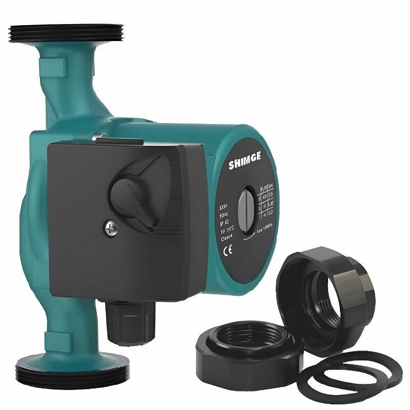 фото Насос циркуляционный SHIMGE XPS-B 25-6-130 (1х220В; 0,10кВт), с гайками, L130