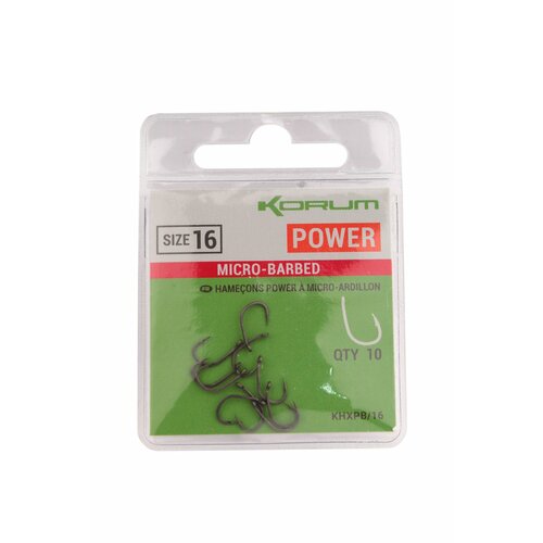 Крючки Korum Xpert Power Micro Barbed Hooks №16 крючки preston kkh barbed 12