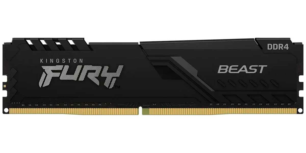 Оперативная память Kingston DDR4 16Gb 3200MHz FURY Beast Black (KF432C16BB1/16)