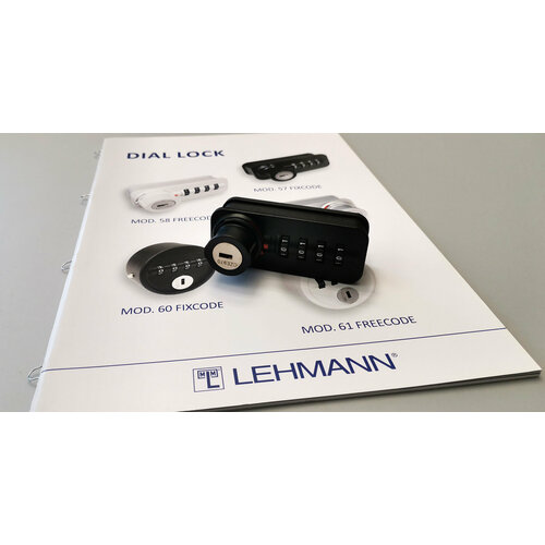 Замок кодовый Dial Lock, мебельный врезной мод. DL58, вертикальный, Lehmann, Германия