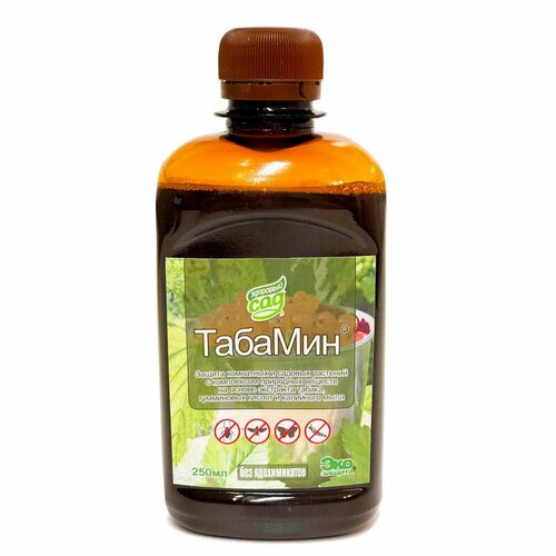 Табачно-мыльный концентрат "ТабаМин", от тли, трипсов, белянки, моли, клещей, листовертки, 0,25 л