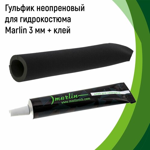 Гульфик Marlin black 3 mm + клей для неопрена