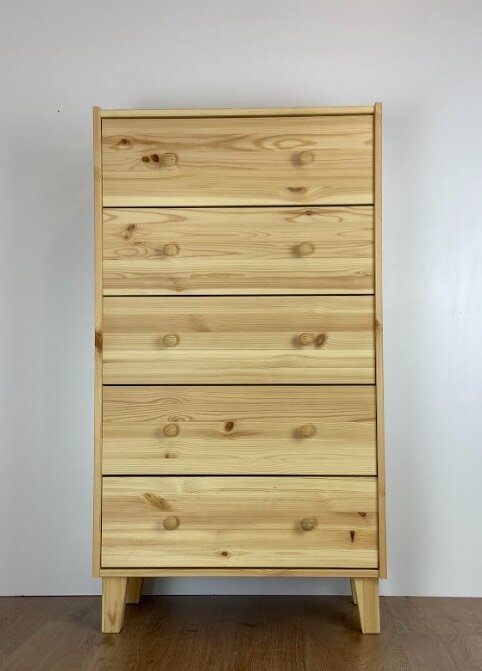 Комод Раст Rast, массив сосны, 111х62х30 см, 5 выдвижных ящиков