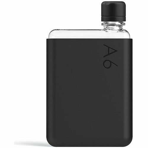 Бутылка Memobottle с силиконовым чехлом A6, черный