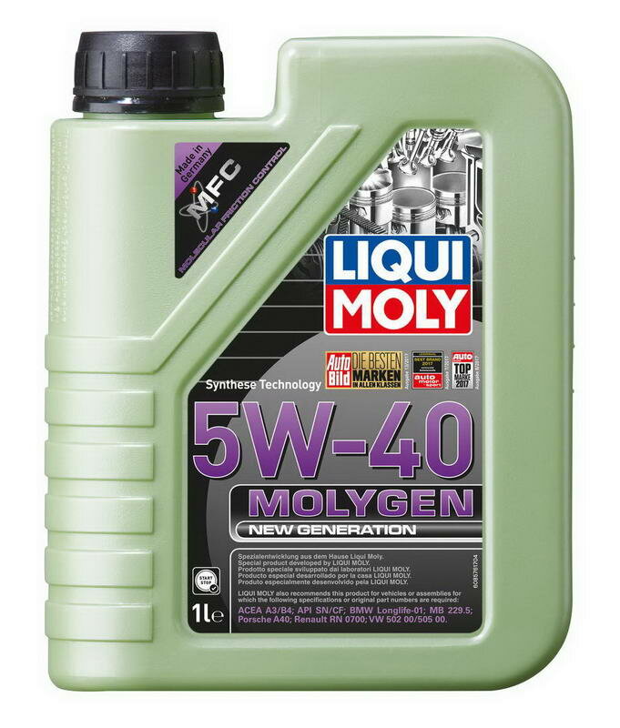 фото Синтетическое моторное масло LIQUI MOLY Molygen New Generation 5W-40