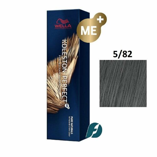 фото Wella professionals koleston perfect me+ 5/82 краска для волос - светло-коричневый матовый жемчуг, 60мл