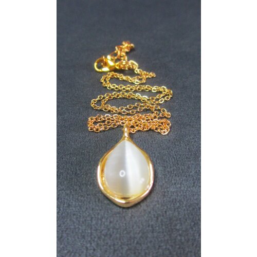 Подвеска, кошачий глаз, золотистый