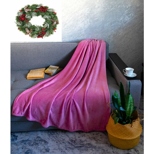 Плед тонкий плюшевый