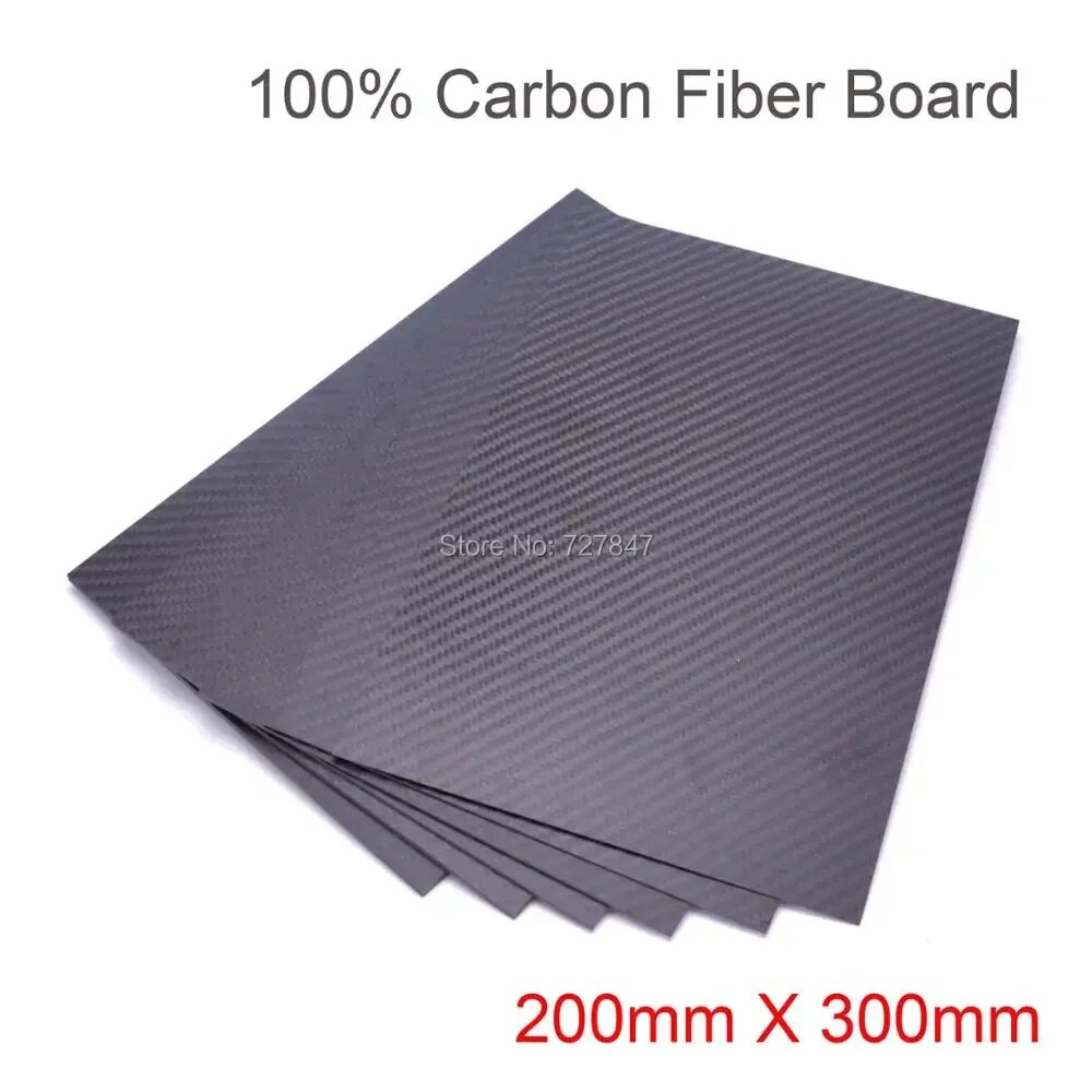Изображение Readytosky матовая 3K углеродная пластина 200x300 мм, 200X300X2.0mm