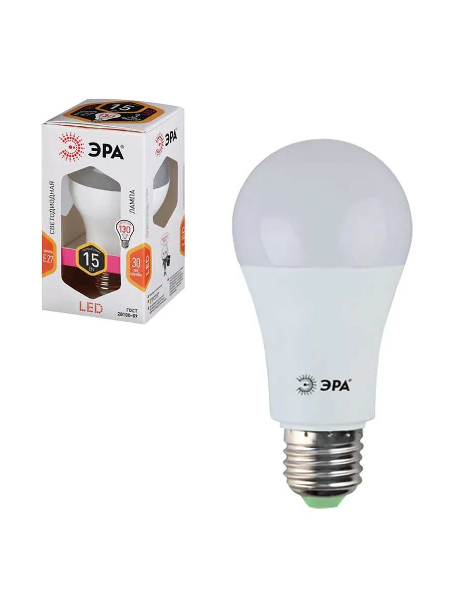 Лампа светодиодная цоколь E27 теплый белый свет