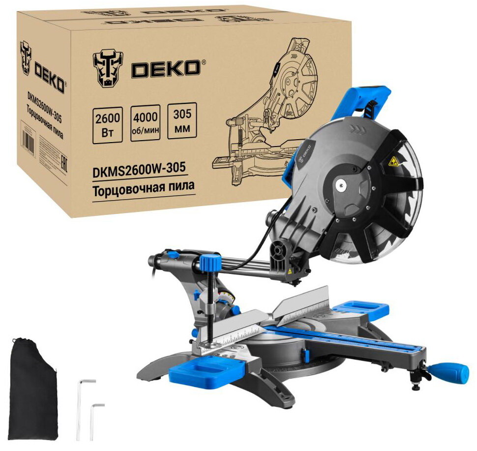 Торцовочная пила Deko DKMS2600W-305 Laser (083-1094)