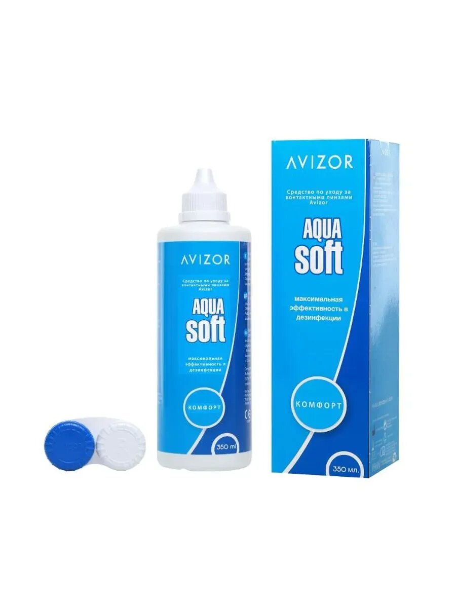 Раствор для линз avizor aqua soft 350мл