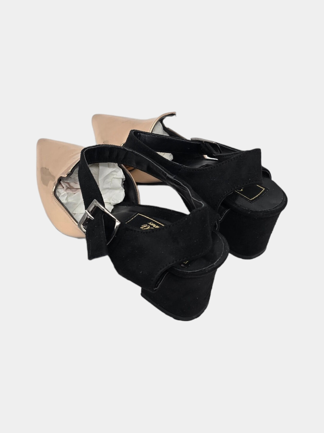 Босоножки Босоножки на каблуке модные, размер 40, золотой — фото 1