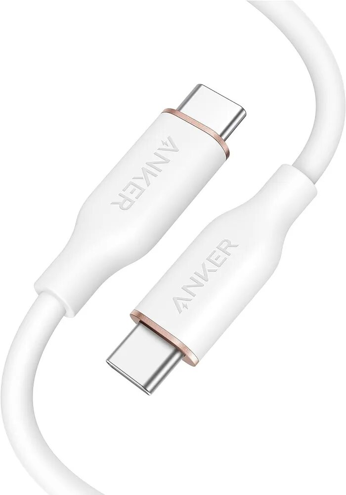 Кабель Anker PowerLine III Flow USB-C to USB-C 100W 0.9м White белый A8552