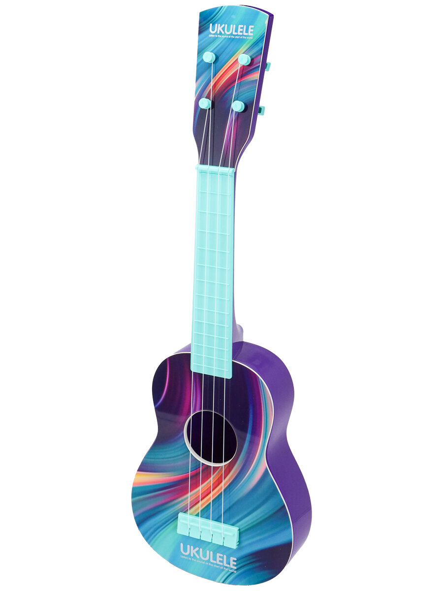 Гитара детская музыкальная со струнами, 40,5 см, 4 струны, в пакете, игрушечный инструмент (арт. И-7842)