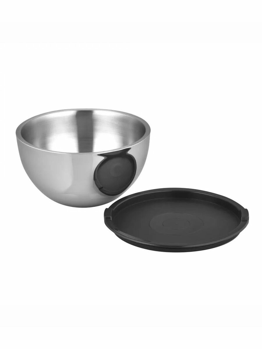 Миска 1,2 л, ELO Germany HotNCold, нержавеющая сталь, с пластиковой крышкой (double wall), Германия