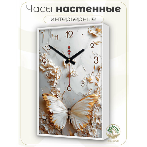 фото Настенные часы topposters, кварцевые, бесшумные, плавный ход, 35x57 см