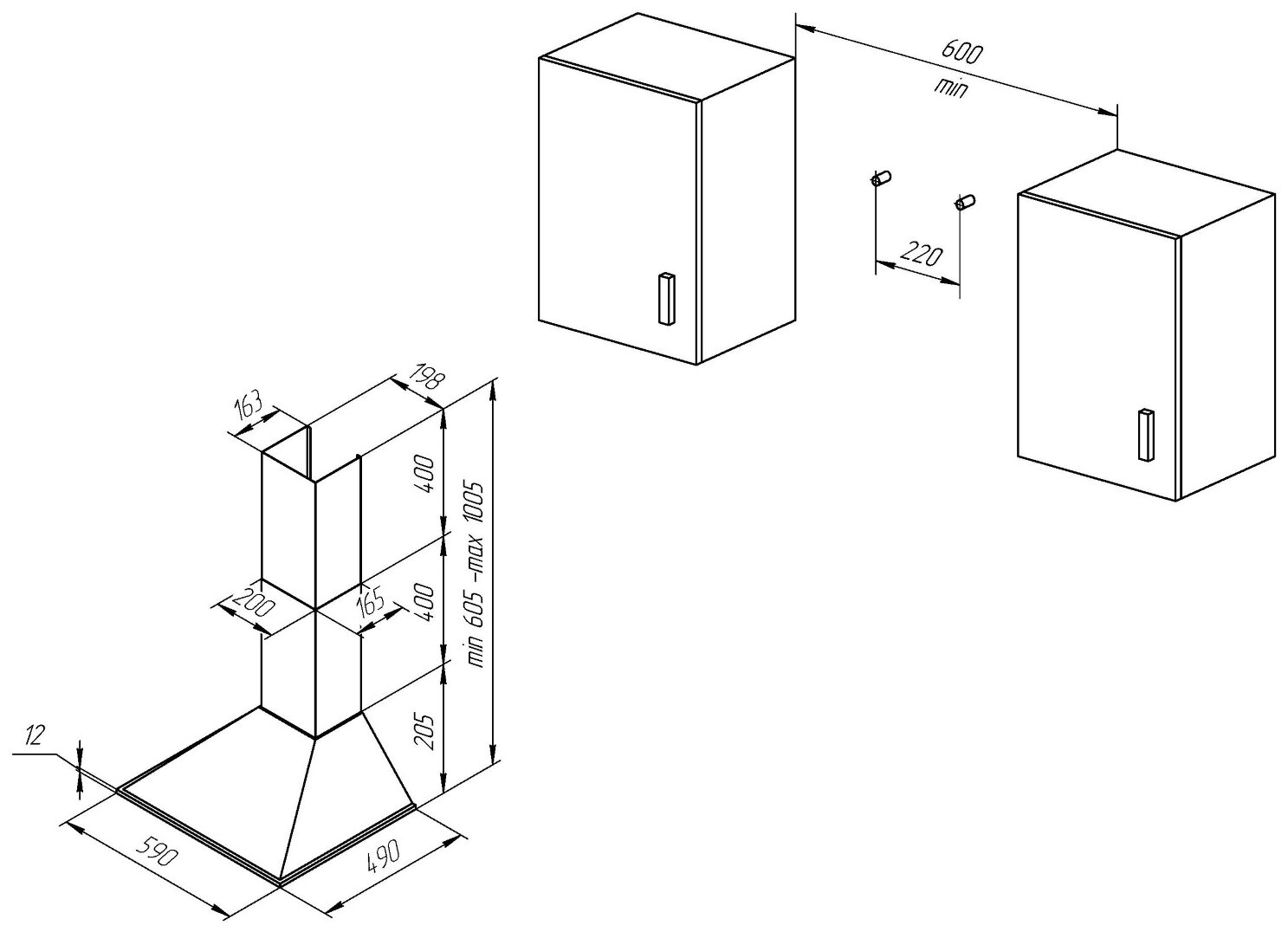 Купольная вытяжка Kuppersberg T 601 B, черный - фотография № 4