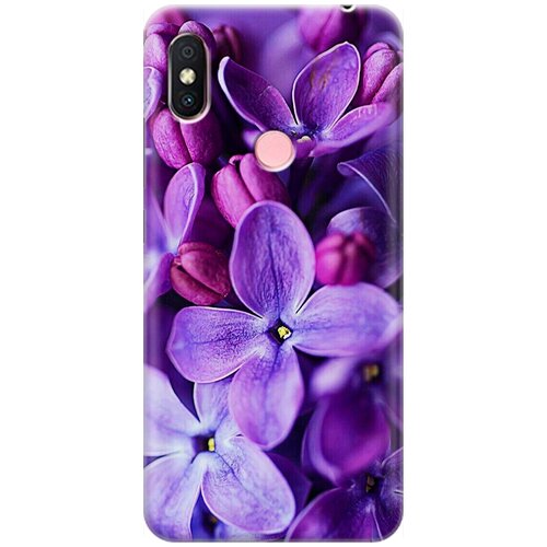 фото Re:pa накладка transparent для xiaomi redmi s2 с принтом "фиолетовая сирень"