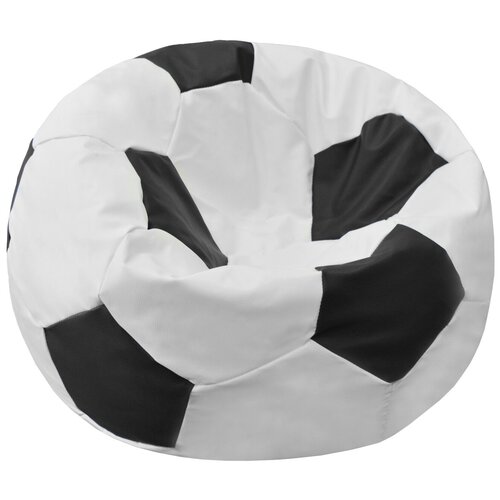 фото Пазитифчик кресло-мяч 06 бело-черный искусственная кожа