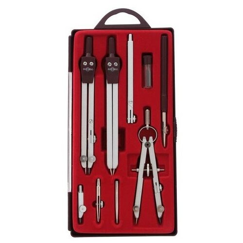 Rotondo Набор чертежный 9 предметов (84101), серебристый/коричневый