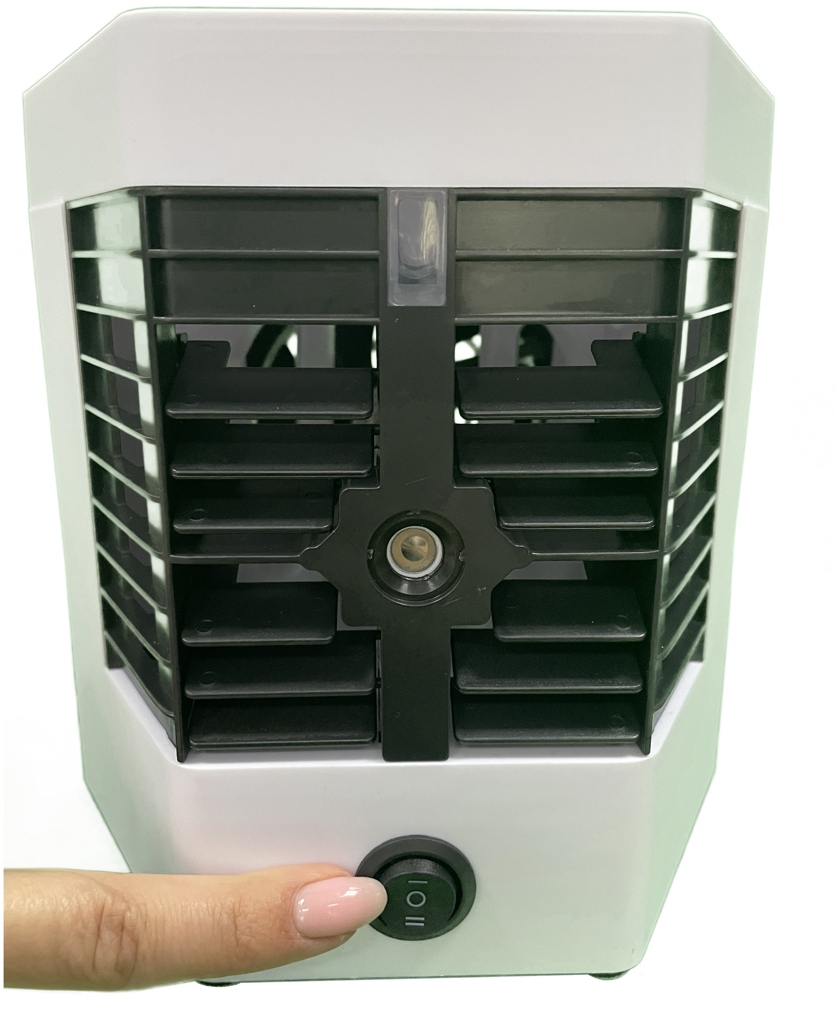 Мини кондиционер для охлаждения и увлажнения воздуха Haifisch со сменным охладителем (белый) - фотография № 2