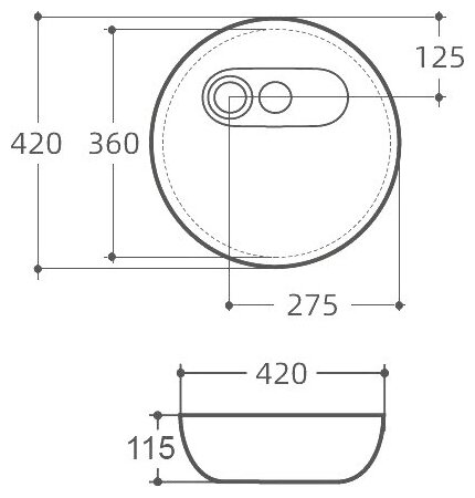 Раковина керамическая накладная Art&Max AM3570-AS - фотография № 2