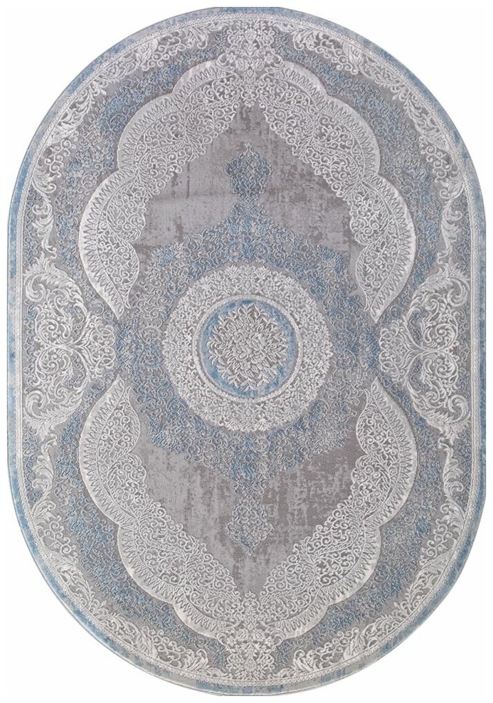 фото Ковер 03880A - BLUE / BLUE - Овал - коллекция ARMINA