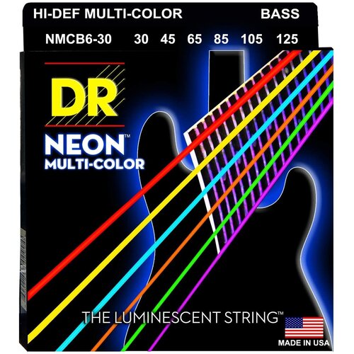 Струны для 6 ти струнной бас гитары DR String NMCB6-30 dr nob 50 hi def neon струны для 4 струнной бас гитары с люминесцентным покрытием оранжевые 50