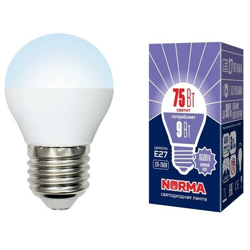 фото Лампы светодиодные прочие volpe led-g45-9w/dw/e27/fr/nr картон