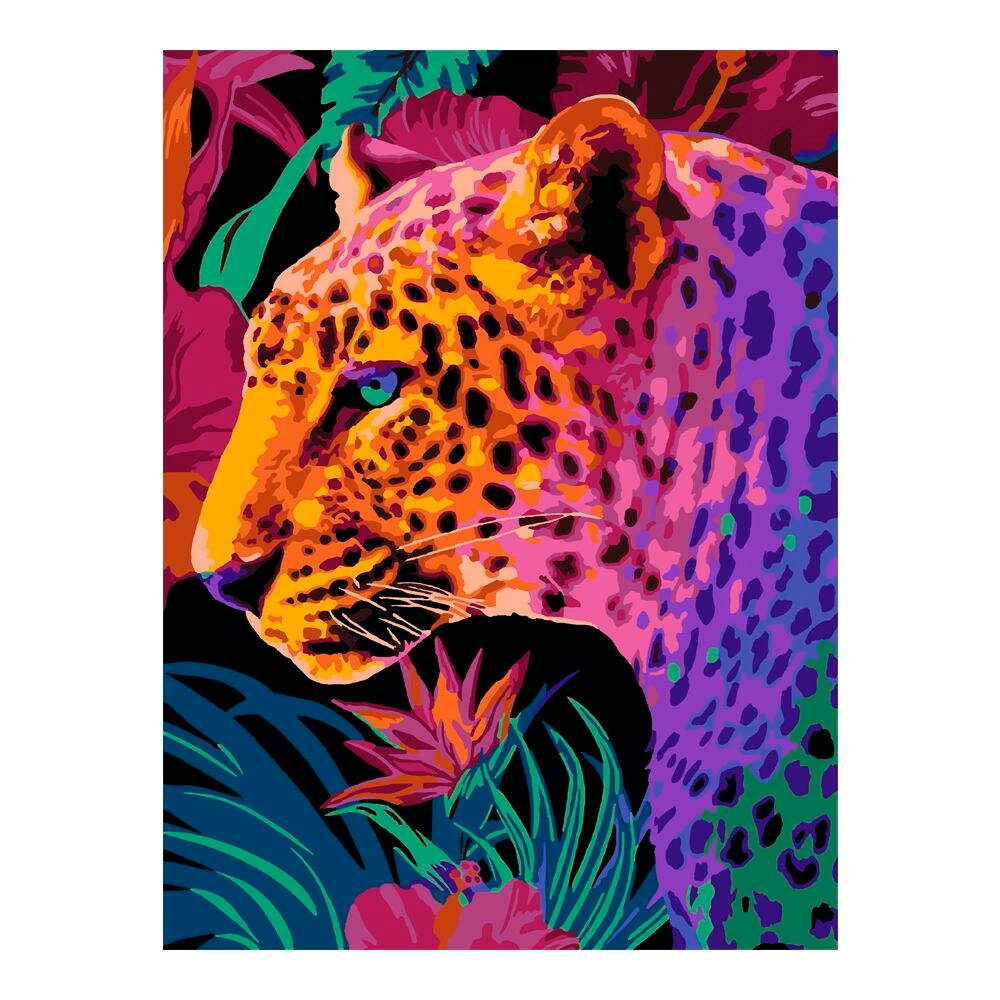 Набор для творчества LORI Картина по номерам на картоне 28,5*38 см &quotСтильный леопард&quot Кпн-077