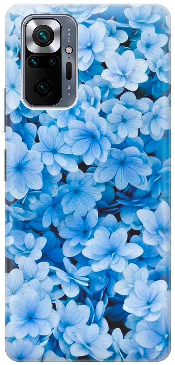 RE: PA Накладка Transparent для Xiaomi Redmi Note 10 Pro с принтом "Голубые цветочки"