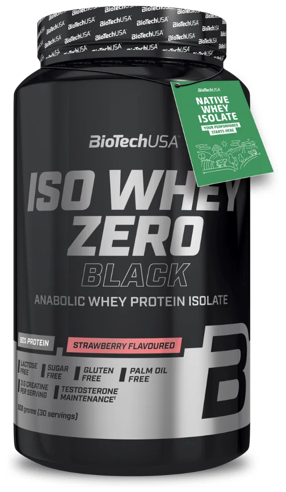 Iso Whey ZERO Black 908 gr Bio, 30 порции(й), клубника