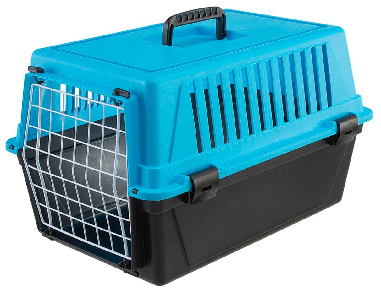 Переноска FERPLAST ATLAS 10 EL для собак маленьких пород и кошек голубая 32 х 48 х 29 см (1 шт)