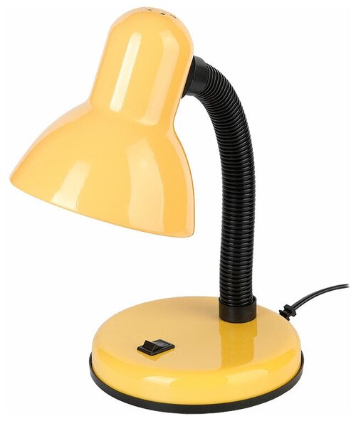 Лампа настольная на основании, светильник желтый Е27 60 Вт