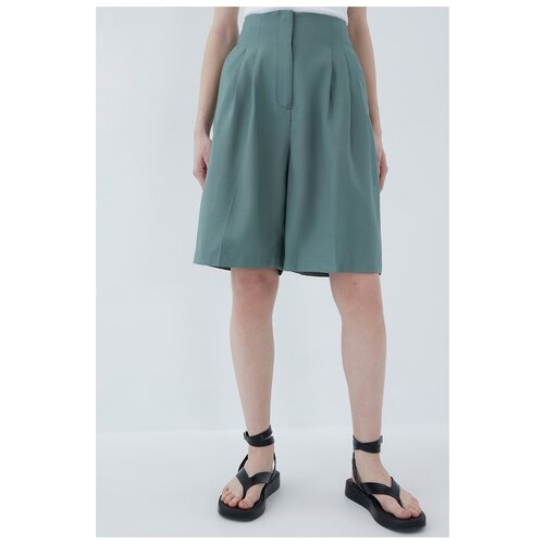 фото Бермуды из вискозы zarina 1225203703 зеленый 40