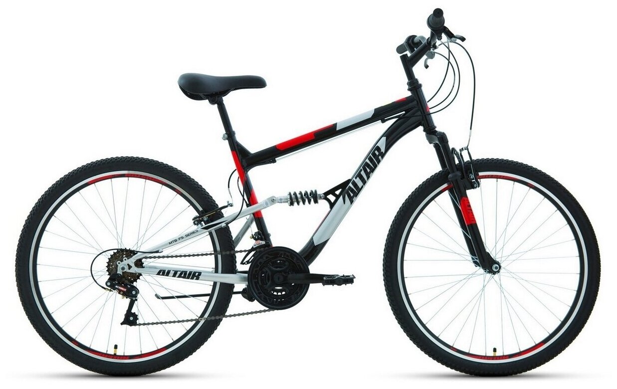 Велосипеды Двухподвесы Altair MTB FS 26 1.0, год 2021, цвет Черный-Красный, ростовка 18